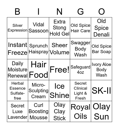 #Beautyisbest Bingo Card