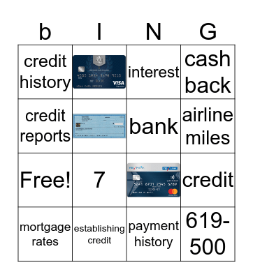credit Bingo Card