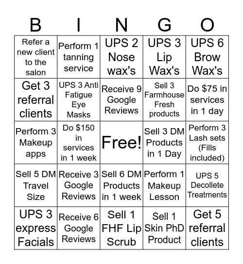 Esthi Bingo Card