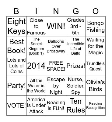LYRC  Bingo Card