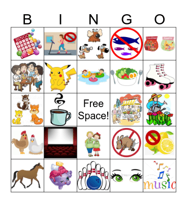 All About ME!!! Bingo Card