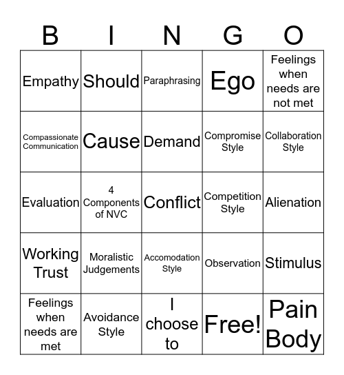 Bingo Card