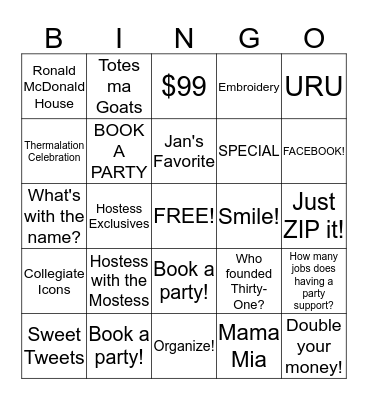 Springy-O BINGy-O -- 31 style Bingo Card