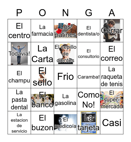 Centro  Bingo Card