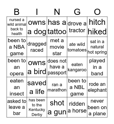 Find Someone Who... Bingo Card