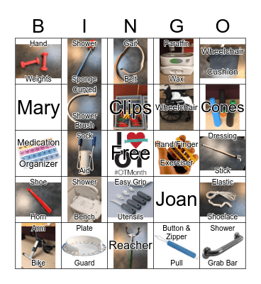 OCCUPATIONAL THERAPY MONTH Bingo Card