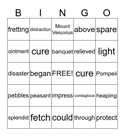 Grade 3 February Bingo Card