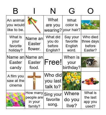 Easter Bingo Card