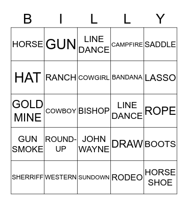 Bishops Round-Up Bingo Card