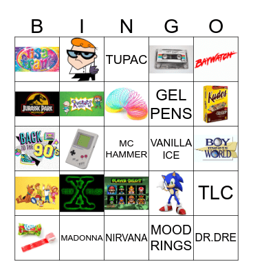 BACK TO THE 90'S! Bingo Card