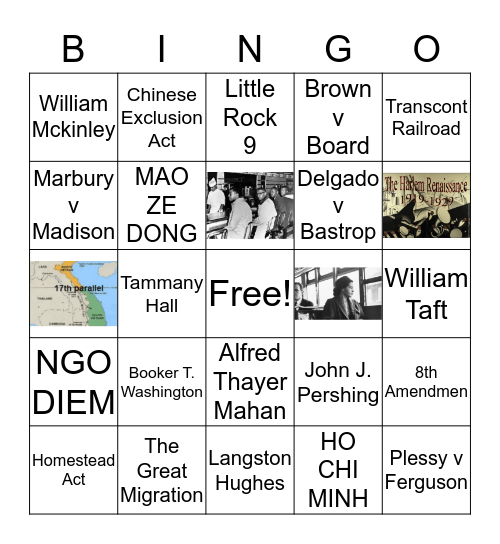 STAAR BINGO Card