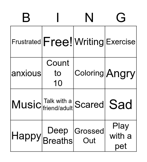 Personal Growth BINGO Card