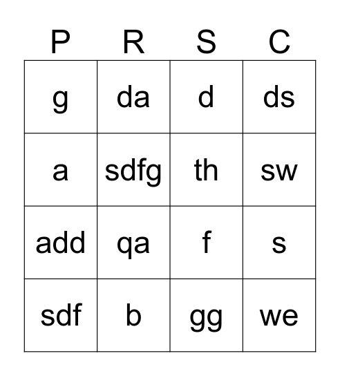 Pine Ridge Swim Club Bingo Card