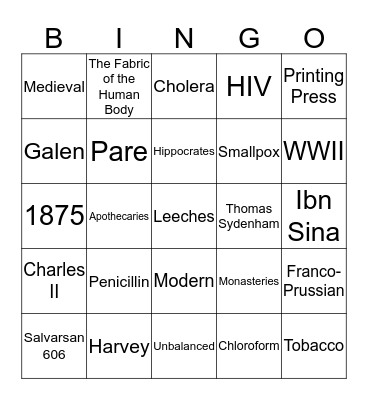 Health and the People Bingo Card