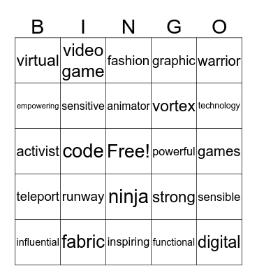 IF/THEN PROJECT RUNWAY Bingo Card