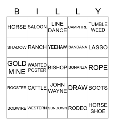 Bishops Round-Up Bingo Card