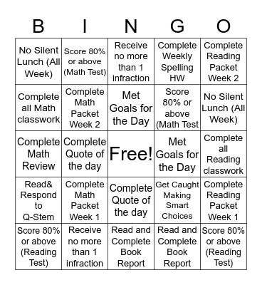 Lock-It-In BINGO (3rd Edition)  Bingo Card