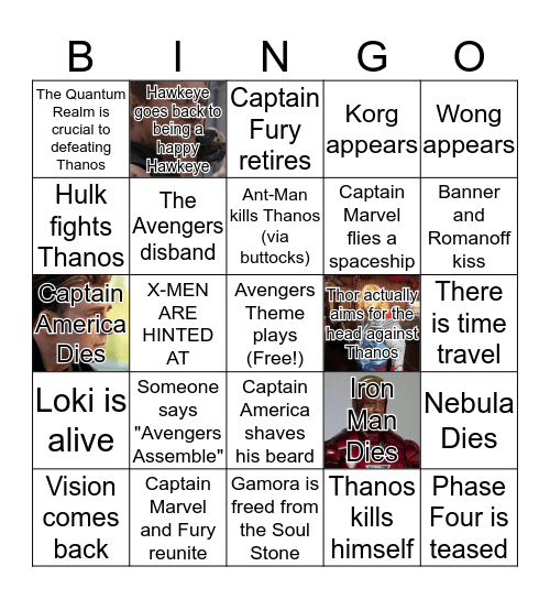 for the most ambitious crossover event of all time Bingo Card