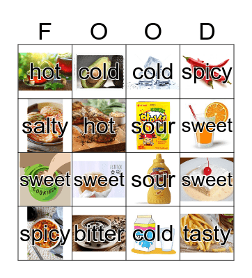 Tasty Bingo Card