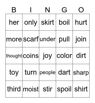 LESSONS 46-50 Bingo Card