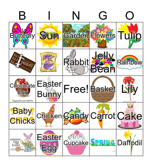 Happy Easter Bingo Card