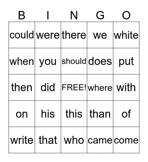 space center bingo! Bingo Card