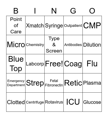 Lab Bingo! Bingo Card