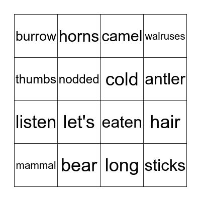 Bingo Card