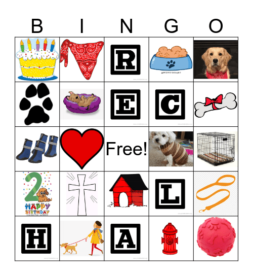 Puppy Bingo Card