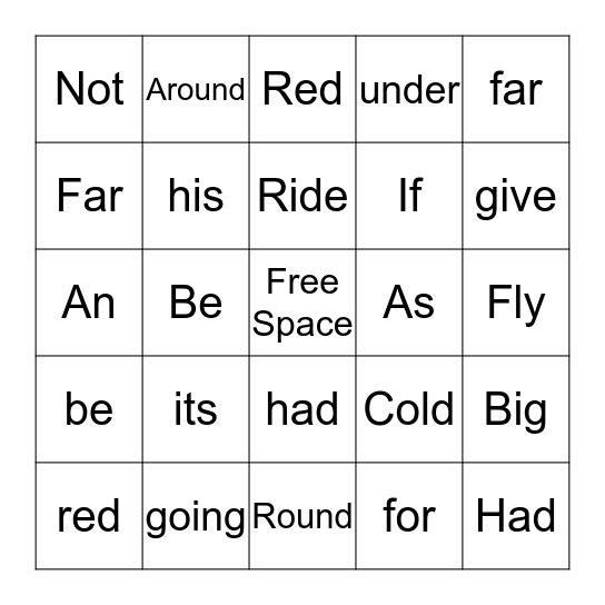 Bingo Card