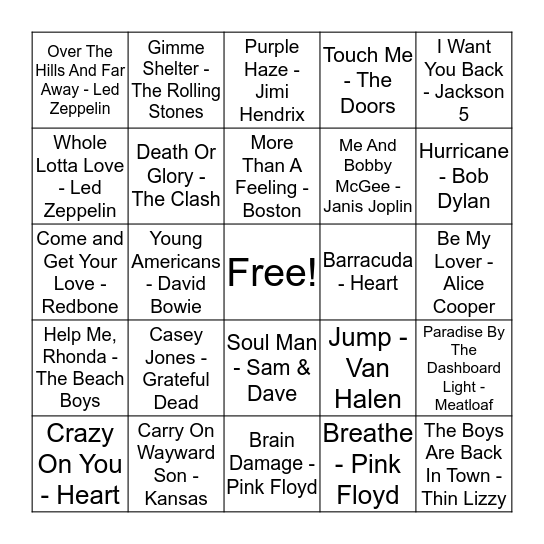 Bingo Card