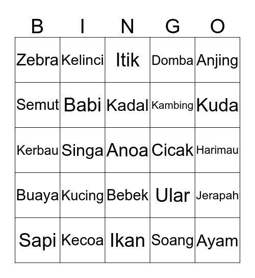 Second Round! Bingo Card