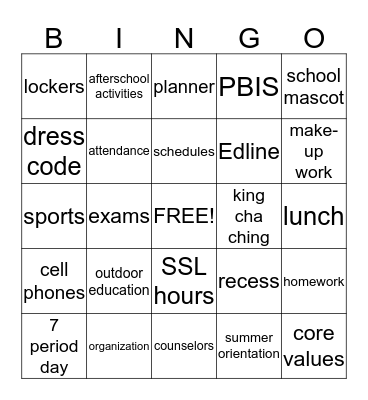 MLK BINGO Card