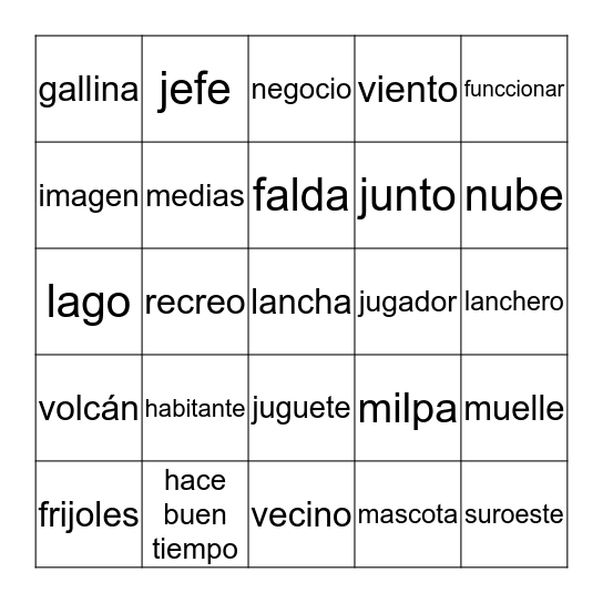 Bingo Card