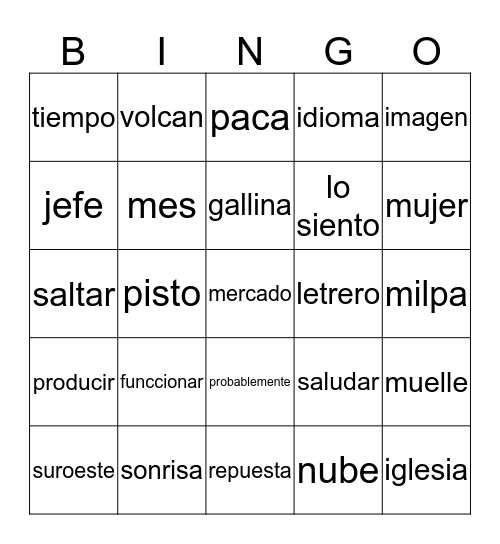 Bingo (44-48) Bingo Card