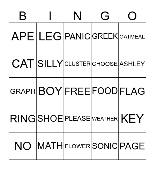 Bingo Card