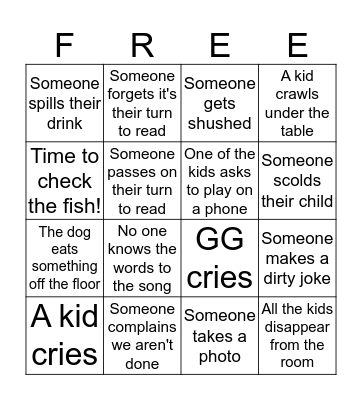 Passover Bingo Card