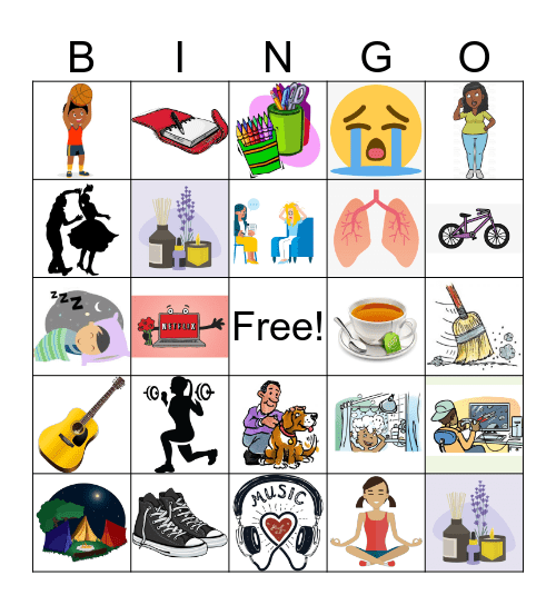 Mental Health  Bingo Card