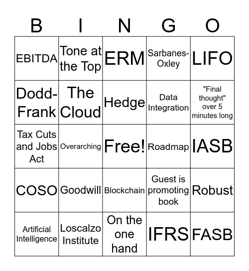 FMN Cliche Bingo Card