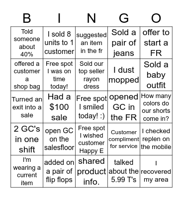 Bingo Card