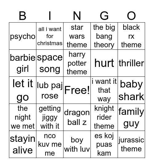 Easter Bingo Fun Bingo Card