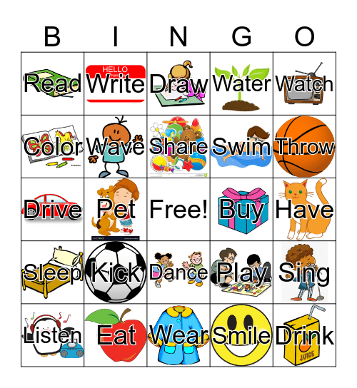 "I" Bingo Board Bingo Card