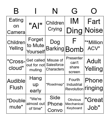 B2C Call Bingo Card