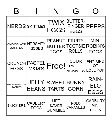 EASTER BINGO Card