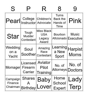 I Know My Sands Bingo Card