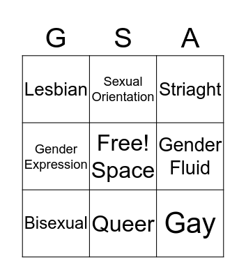 LGBTQ Bingo!!!! Bingo Card