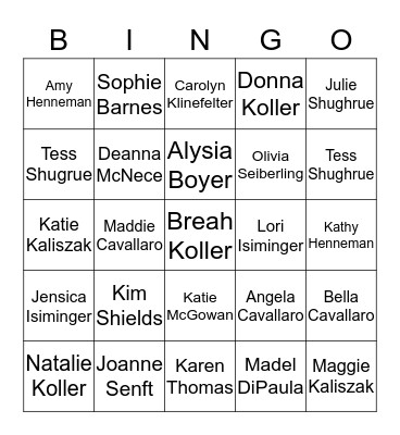 Bridal Bingo - Introduce yourself to other party goers, ask them to initial their box. Get 5 in a row, any direction, get a prize! Bingo Card