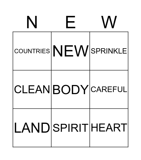 NEW HEART BINGO Card