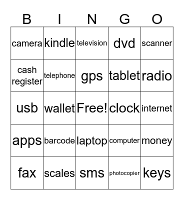 Digital technology words 2 Bingo Card