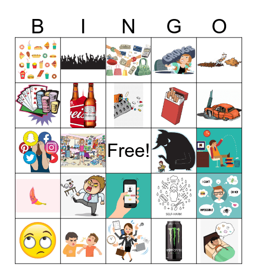 Mental Health Bingo Card